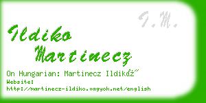 ildiko martinecz business card